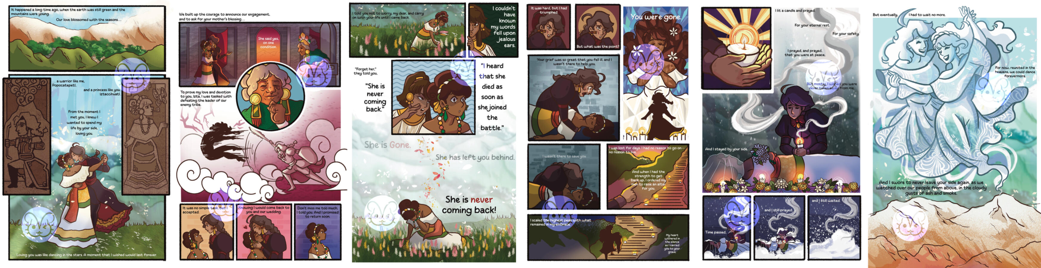 Idyll of two volcanoes